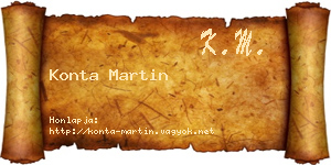 Konta Martin névjegykártya